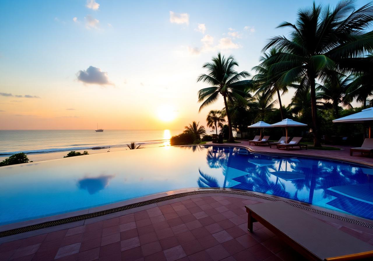 Infinity pool overlooking the Bay of Bengal